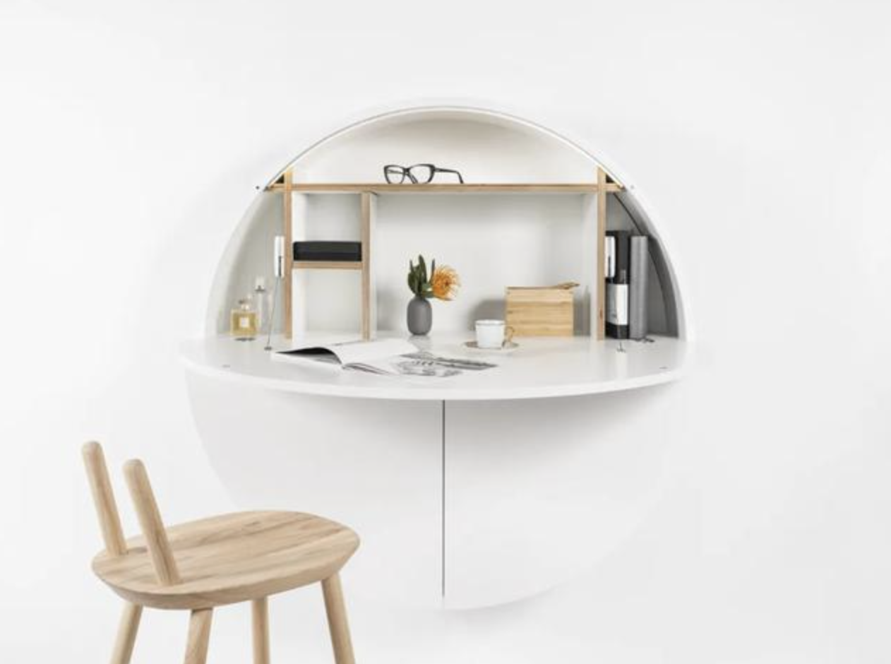 壁挂式书桌欣赏，来看看书桌设计的新花样