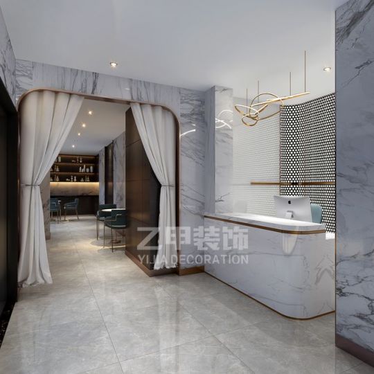 成都简约时尚理发店设计_飞灵丝理发店