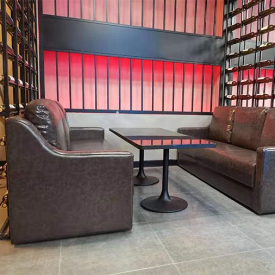 西安酒吧桌椅家具生产厂家最新案例，西安酒吧卡座沙发定做