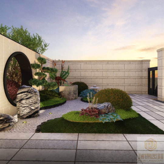 眉山雅安乐山花园设计公司/私家花园设计/自建别墅花园设计/现代新中式庭院