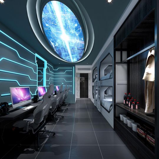 成都亨创电竞酒店-成都专业电竞酒店设计装修公司|红专设计